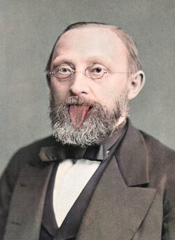 Virchow with einsteins tongue colorized.jpg